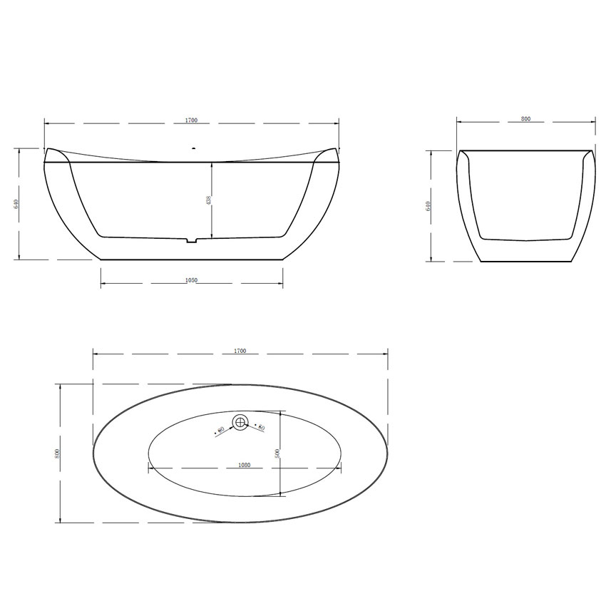 Ванна акриловая Abber AB9236 изображение