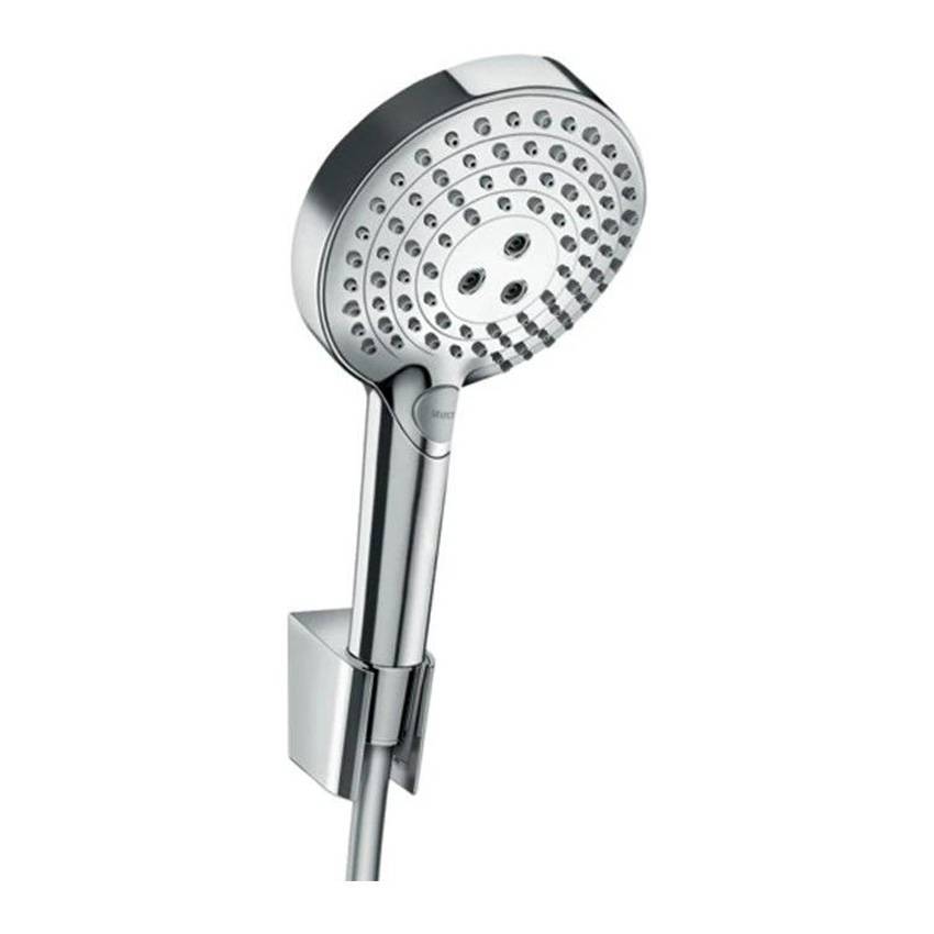 Душевой набор Hansgrohe Raindance Select S 27668000, 120 3jet PowderRain с держателем и шлангом 160 см, хром