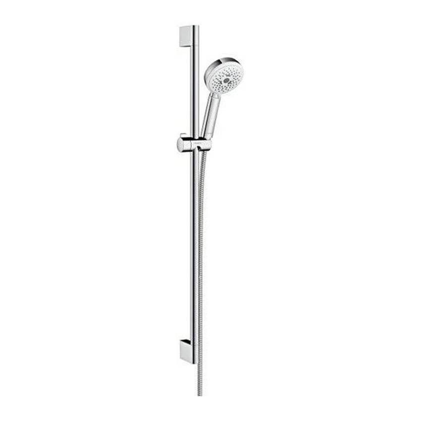 Душевой набор Hansgrohe Crometta 100 26656400, Multi со штангой 90 см, белый/хром