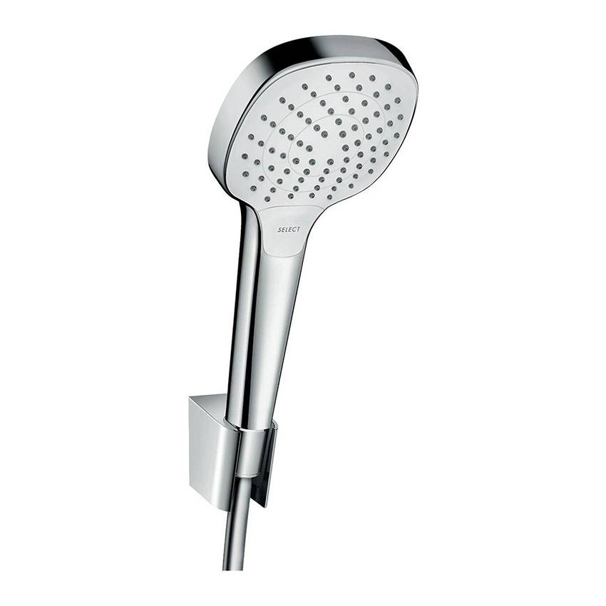 Душевой набор Hansgrohe Croma Select E 26413400 Vario с держателем и шлангом 160 см, белый/хром