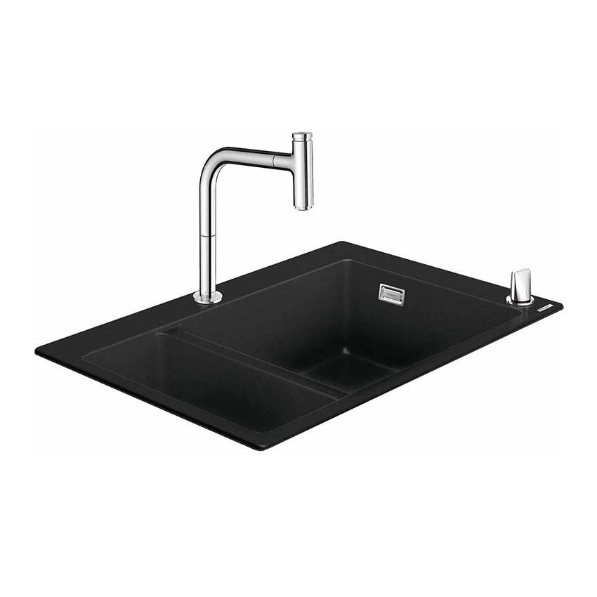 Кухонная мойка с встроенным смесителем Hansgrohe C51-F635-09 77x51 43220000