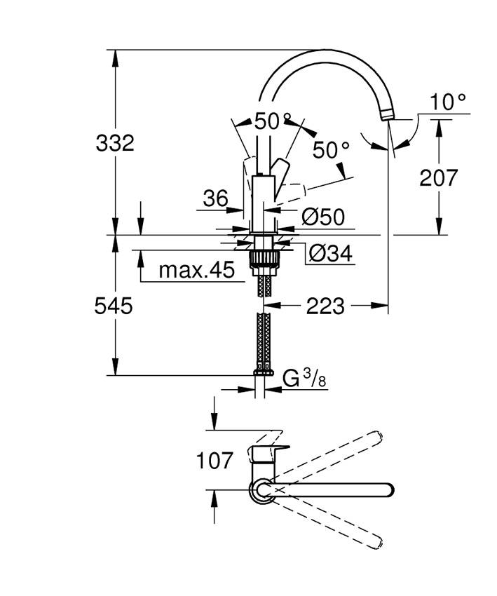 Смеситель для кухни Grohe BauEdge 31367001 изображение