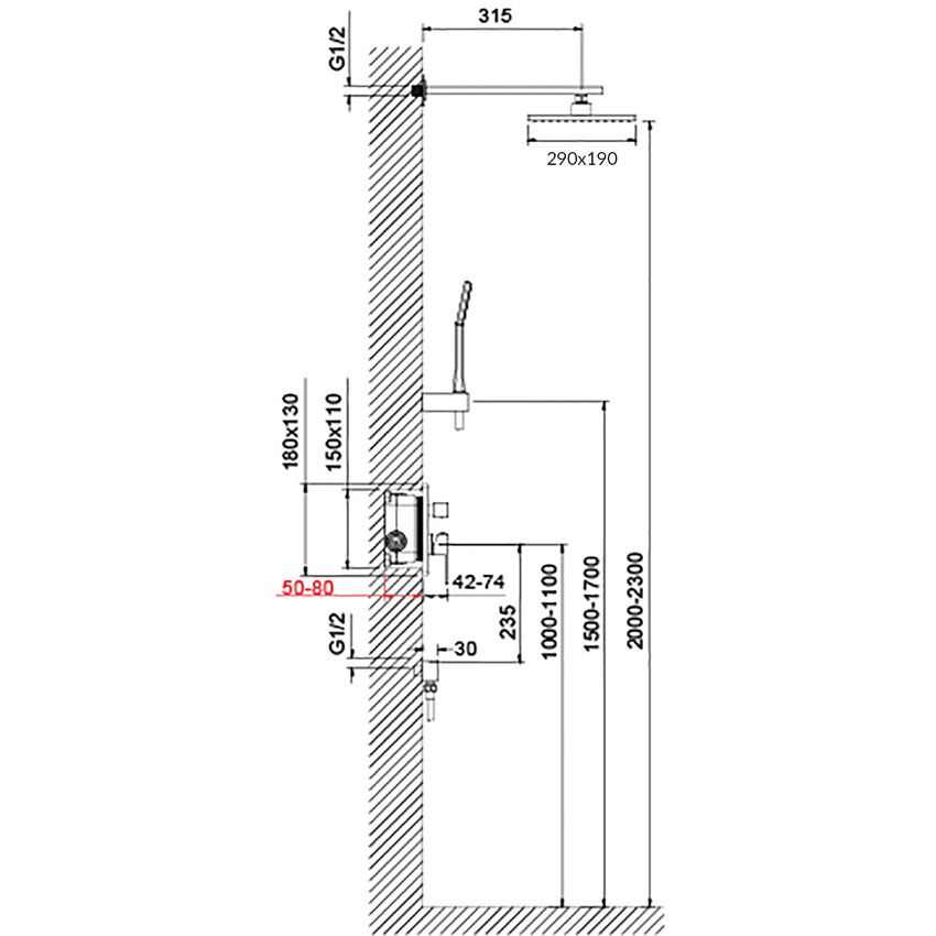 Душевая система встроенная Timo Selene SX-2069/00SM (1113) хром изображение