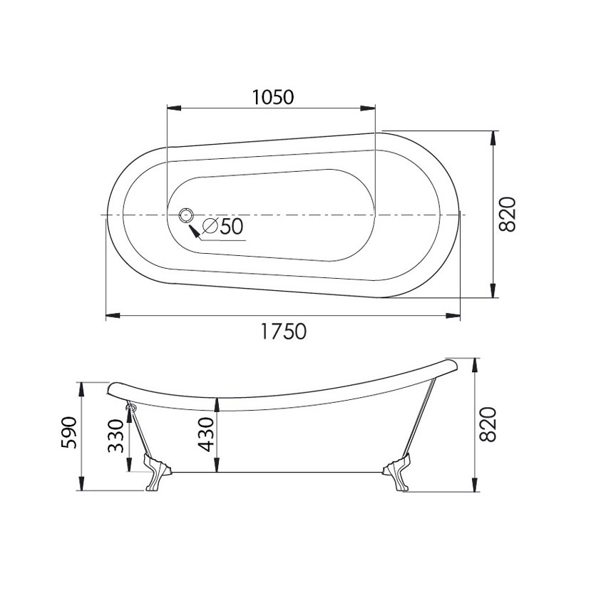 Ванна акриловая Gemy G9030 A изображение