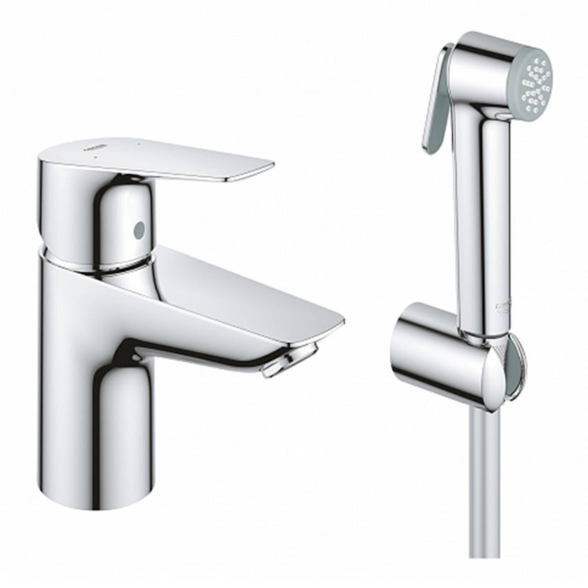Смеситель для раковины Grohe BauEdge 23757001 с гигиеническим душем