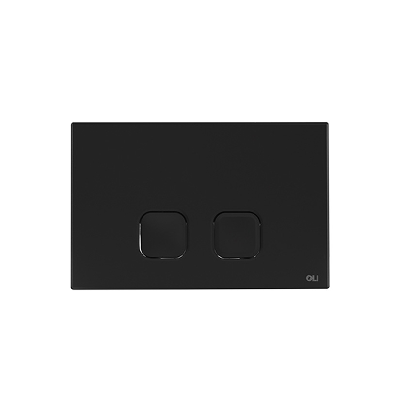 Кнопка смыва механическая Oli двойная Plain пластиковая черный soft touch изображение