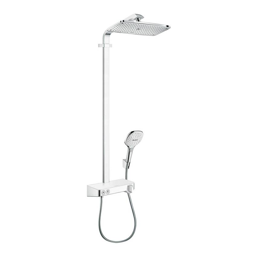Душевая система Hansgrohe Raindance Select E360 1jet ST Showerpipe 27288400 белый/хром