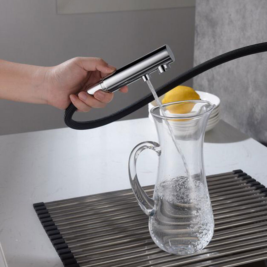 Смеситель для кухни с подключением фильтра и выдвижной лейкой Timo Saona 2356/00FL хром изображение