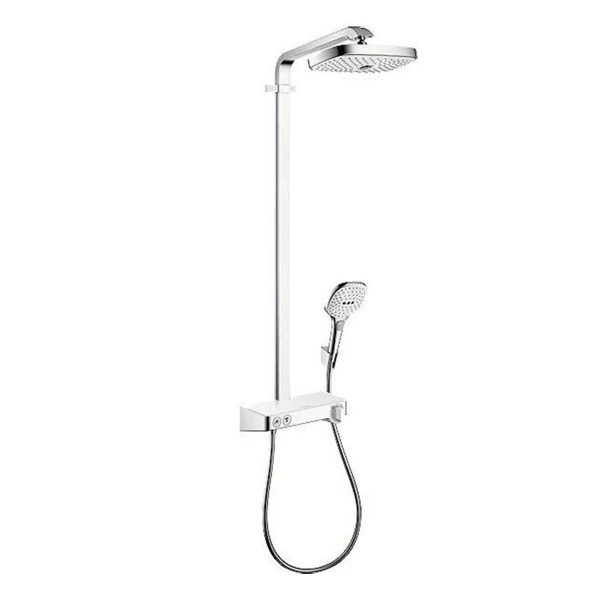 Душевая система Hansgrohe Raindance Select E 300 2jet Showerpipe 27126400 белый/хром