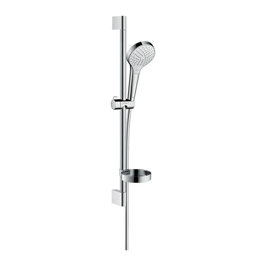 Душевой набор Hansgrohe Croma Select S 26566400, Vario со штангой 65 см и мыльницей, белый/хром