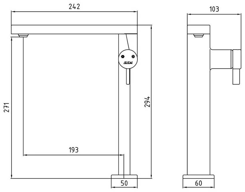 Смеситель для кухни E.C.A. Purity 102118082HEX изображение