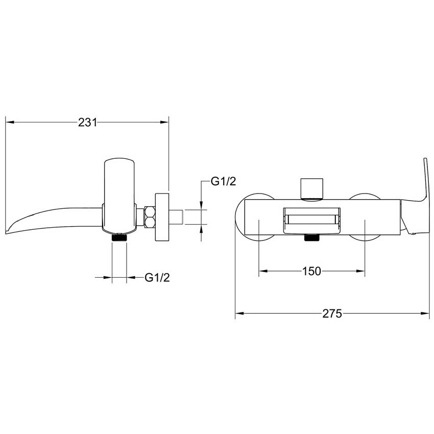 Смеситель для ванны с душем, каскадный Timo Lumi 4214/00Y хром изображение