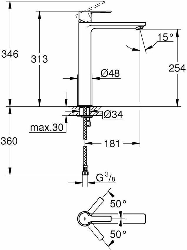 Смеситель для раковины Grohe Lineare 23405001 изображение