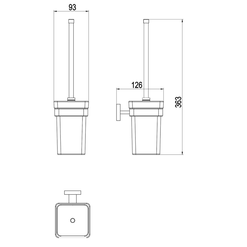 Ершик Timo Selene 17061/17 золото матовое изображение