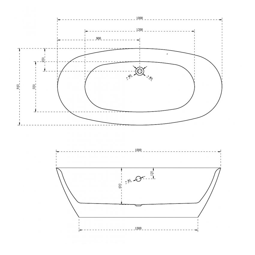Ванна акриловая Abber AB9205 изображение