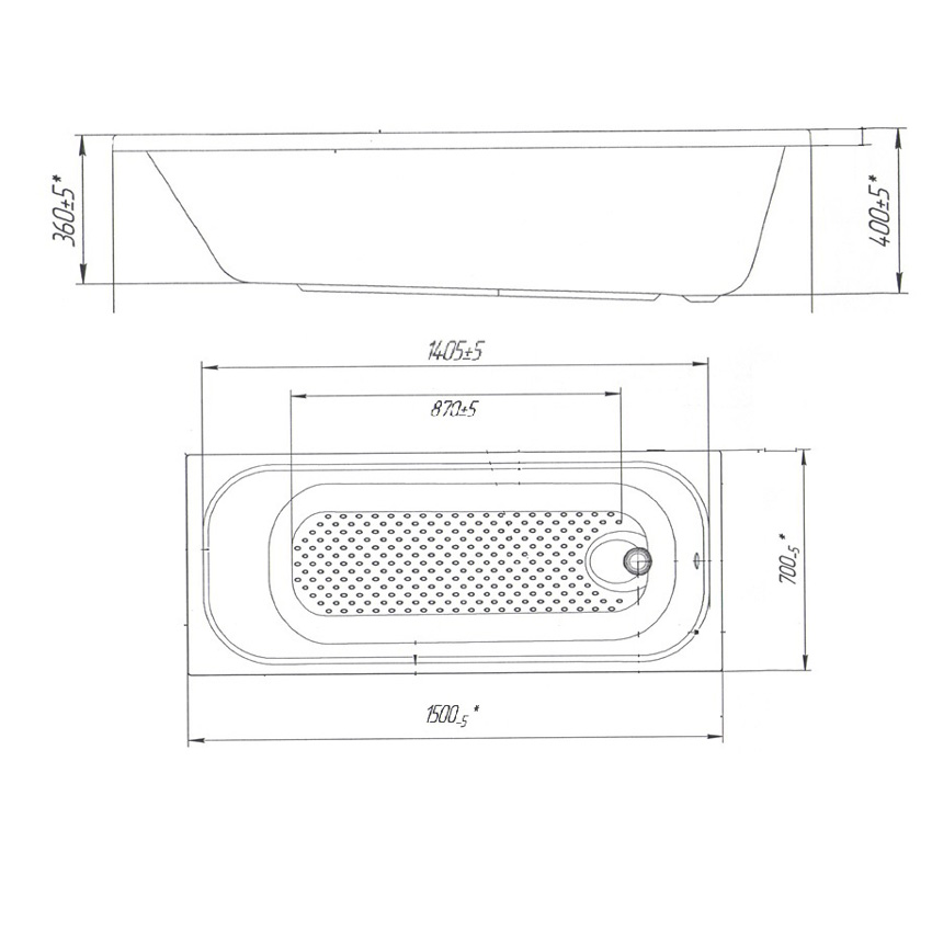 Ванна акриловая Poseidon Nika 150x70 изображение