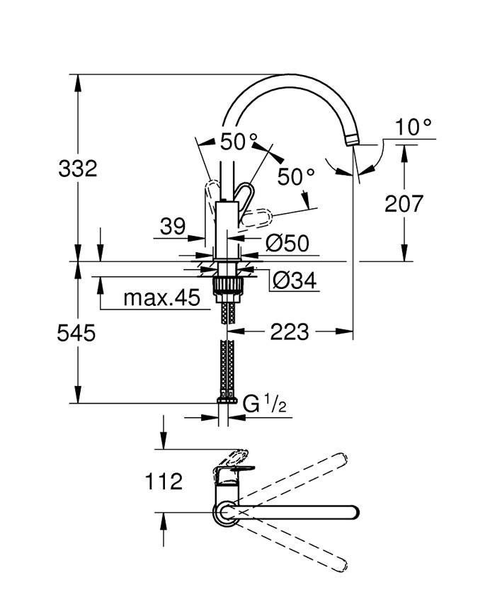 Смеситель для кухни Grohe BauFlow 31230001 изображение