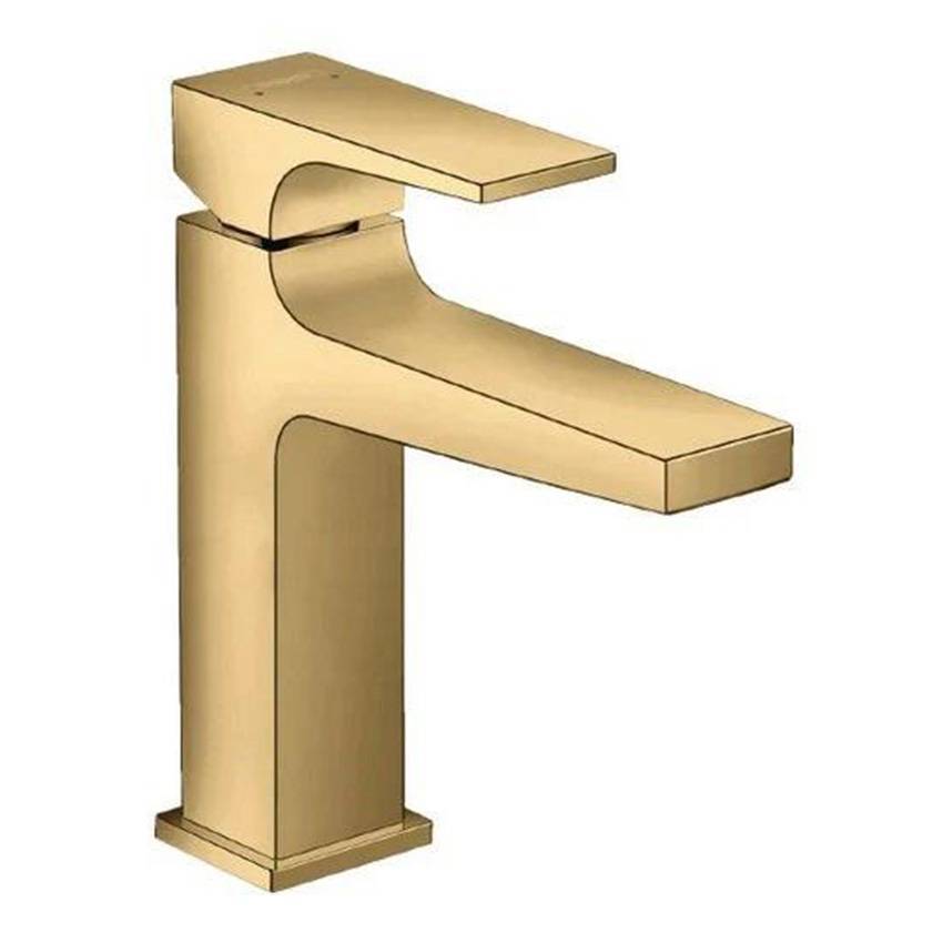 Смеситель для раковины Hansgrohe Metropol 110 со сливным клапаном Push-Open 32507990 золото