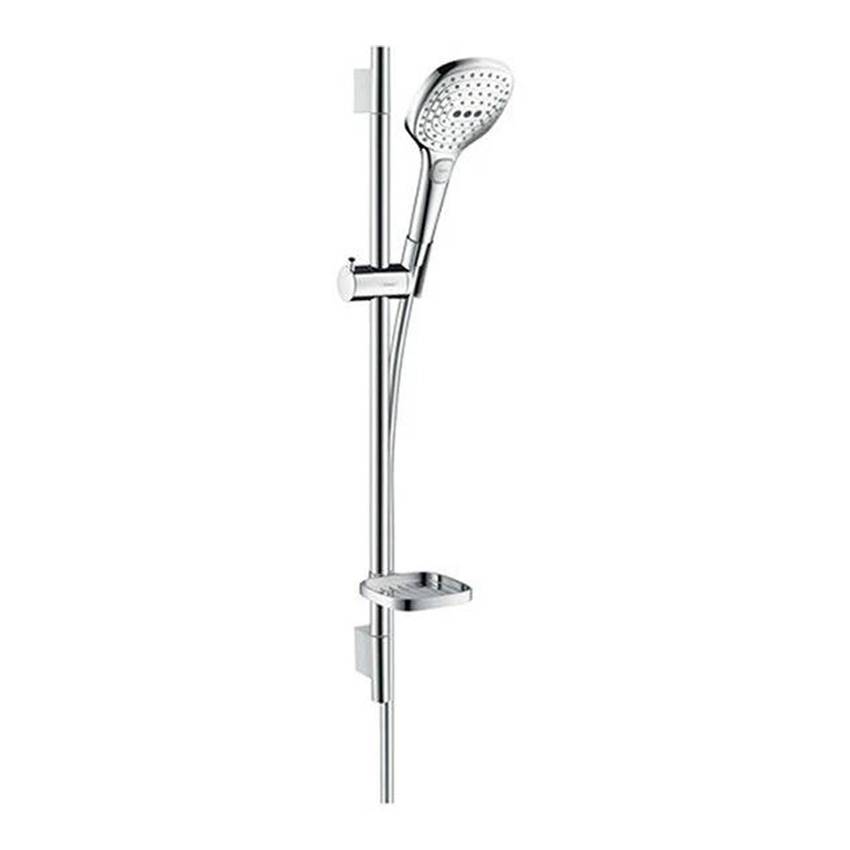 Душевой набор Hansgrohe Raindance Select 120 3jet 26620400 со штангой 65 см и мыльницей, белый/хром