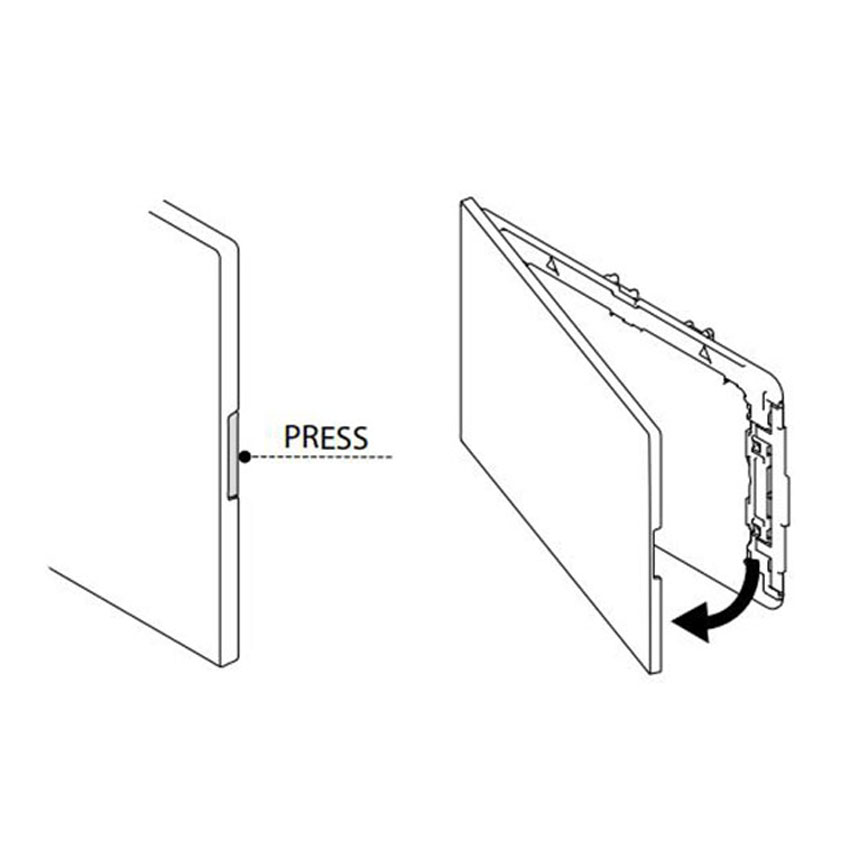 Кнопка смыва механическая Oli двойная Narrow OLIpure пластиковая черная изображение