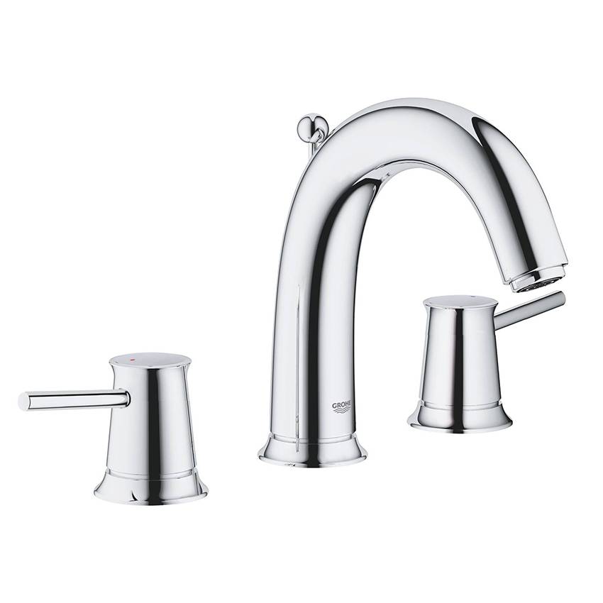 Смеситель для раковины Grohe BauClassic 20470000 двухвентильный, с донным клапаном, хром