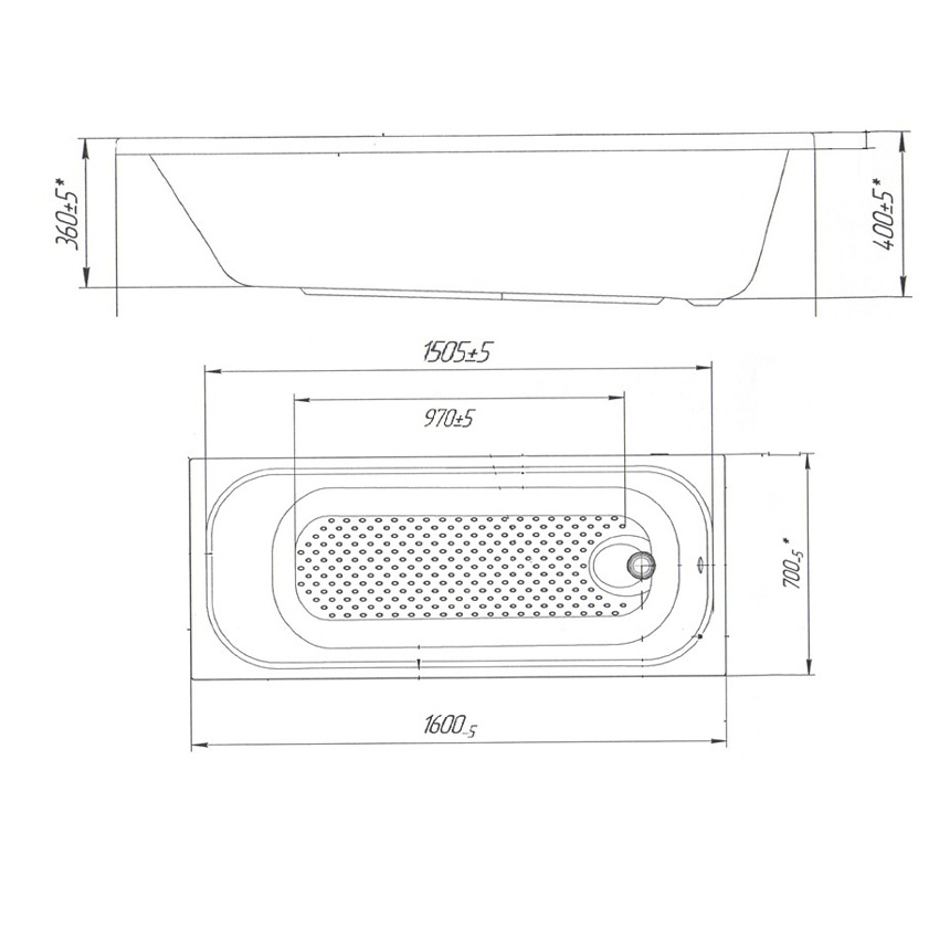 Ванна акриловая Poseidon Nika 160x70 изображение
