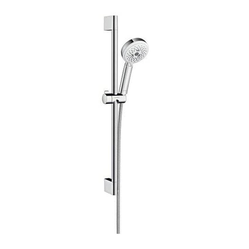 Душевой гарнитур Hansgrohe Crometta 100 Multi 26650400 со штангой 65 см, белый/хром