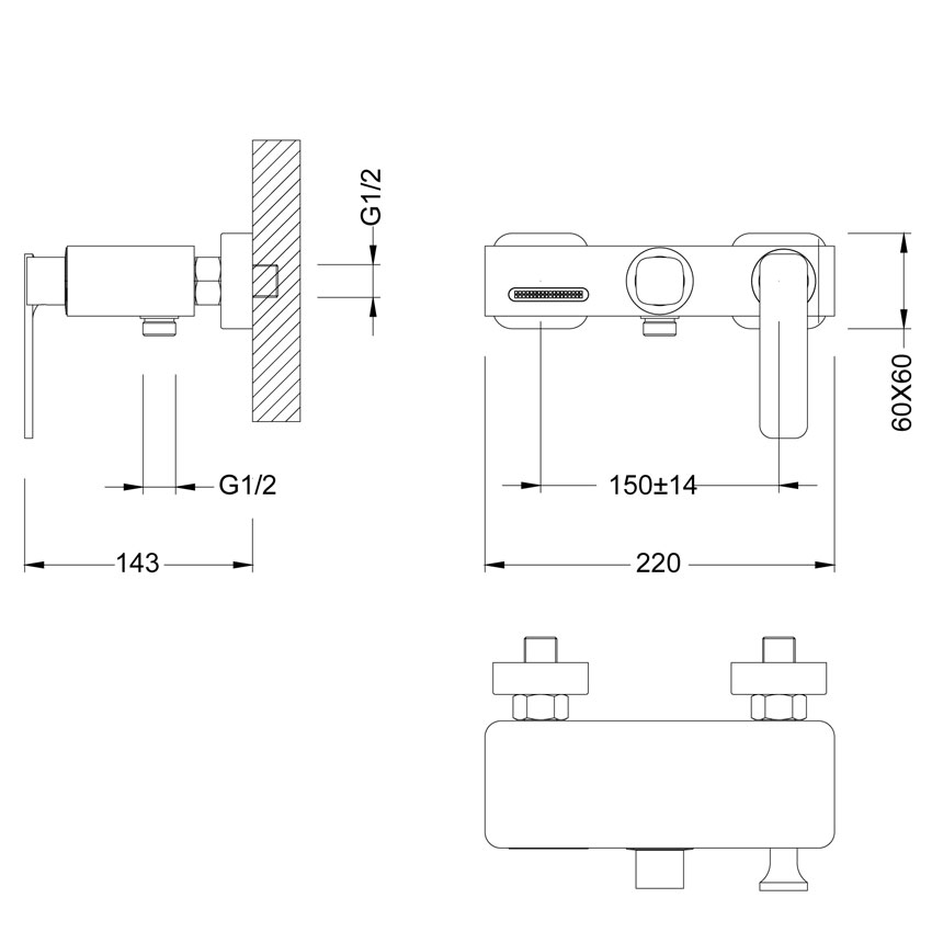 Смеситель для ванны с душем Timo Torne 4314/03Y черный изображение