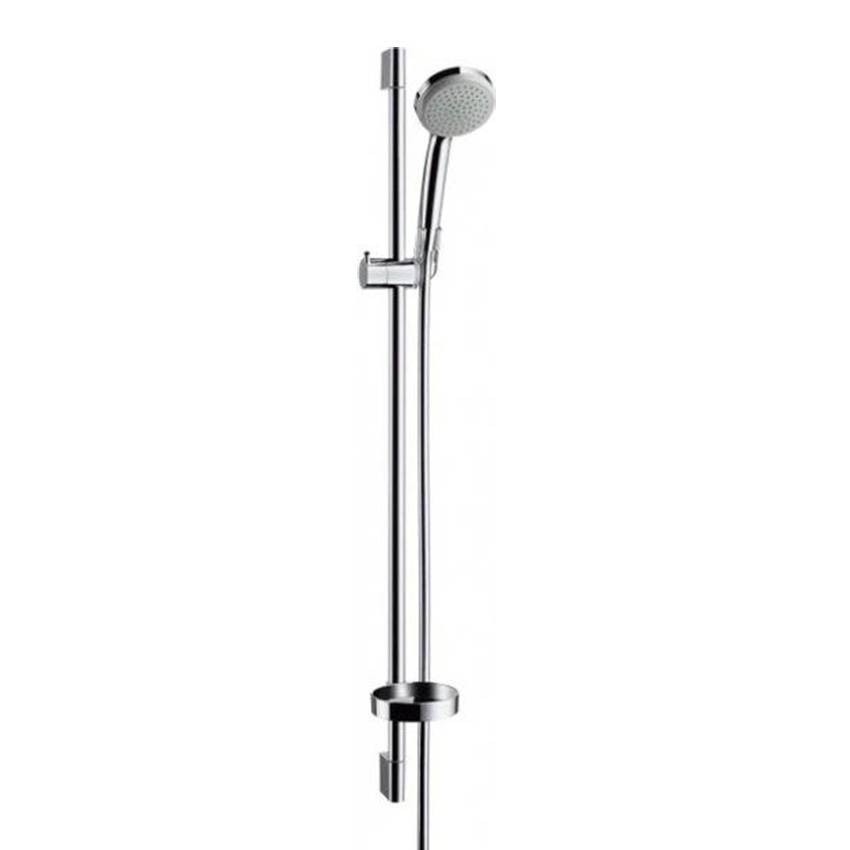 Душевой набор Hansgrohe Croma 100 1jet 27724000 со штангой 90 см и мыльницей, хром