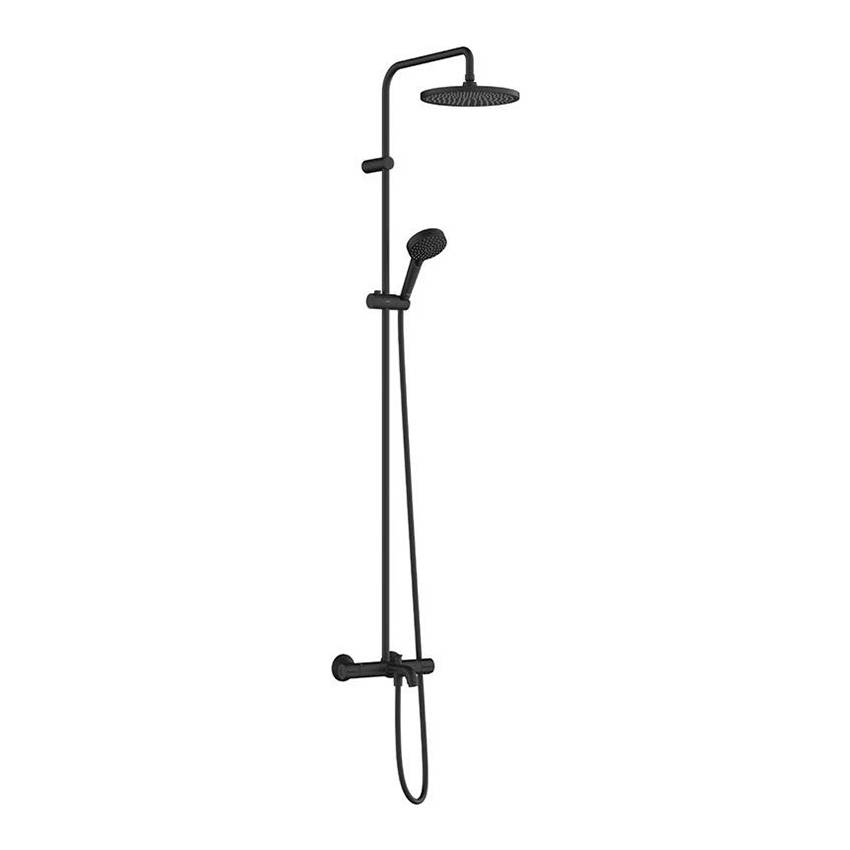 Душевая система Vernis Blend Showerpipe 240 26899670 с термостатом Hansgrohe, черный матовый