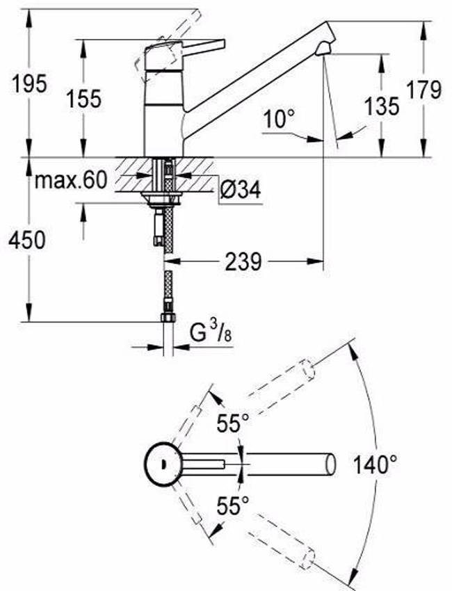 Смеситель для кухни Grohe Concetto New 32659001 изображение