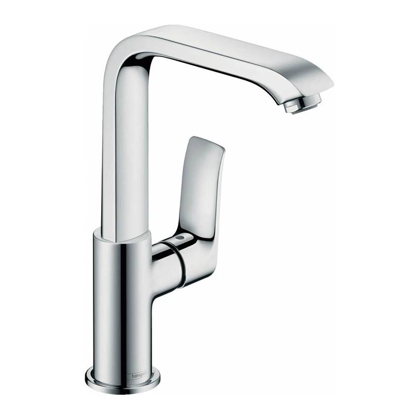 Смеситель для раковины Hansgrohe Metris 31187000 с поворотным изливом и сливным клапаном Push-Open