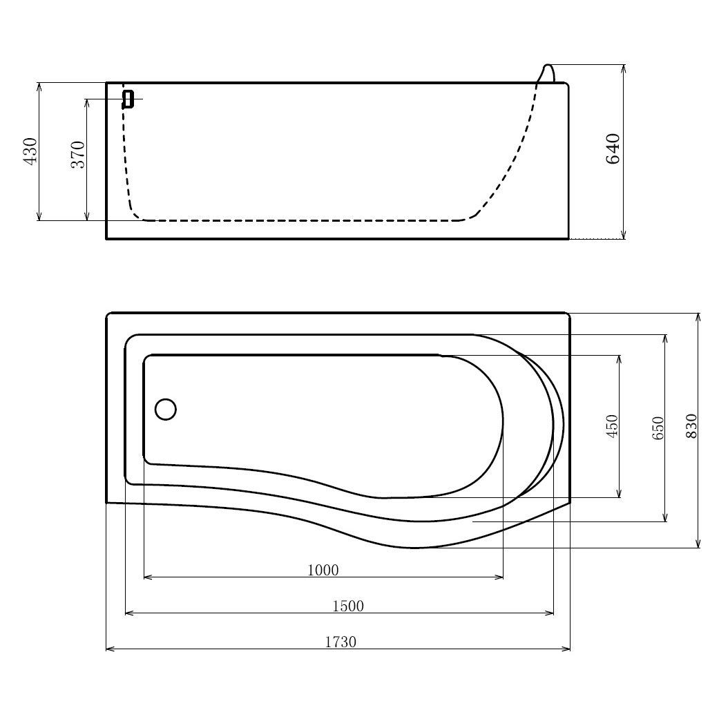 Ванна акриловая Gemy G9010 B L изображение