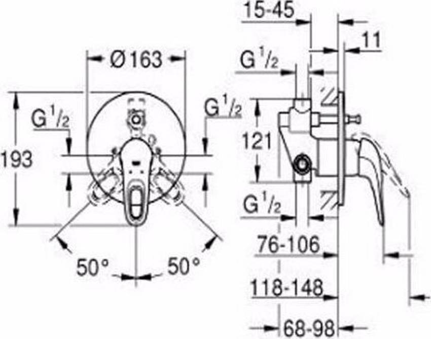 Встраиваемый смеситель Grohe Eurostyle 2015 33635003 изображение