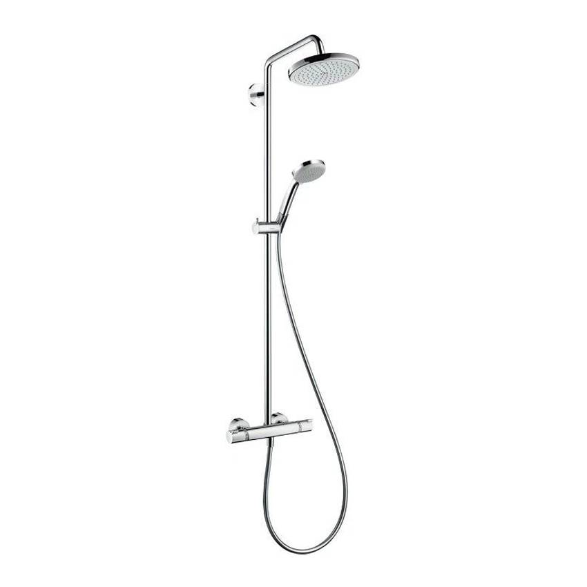 Душевая стойка Hansgrohe Croma 27185000 220 Air 1jet Showerpipe, поворотный держатель 400 мм, ½’