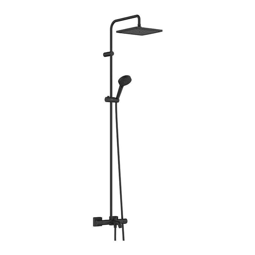 Душевая система с термостатом Hansgrohe Vernis Shape Showerpipe 240 26900670 черный матовый