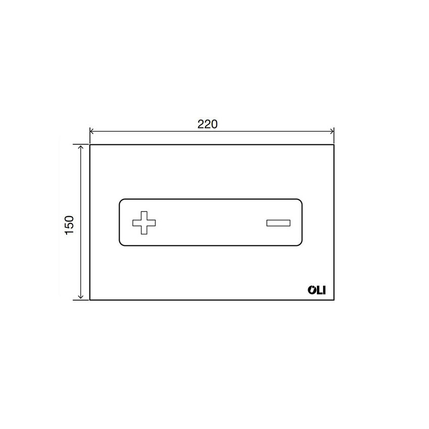 Кнопка смыва механическая Oli двойная Oceania, нержавеющая стальная матовый хром изображение