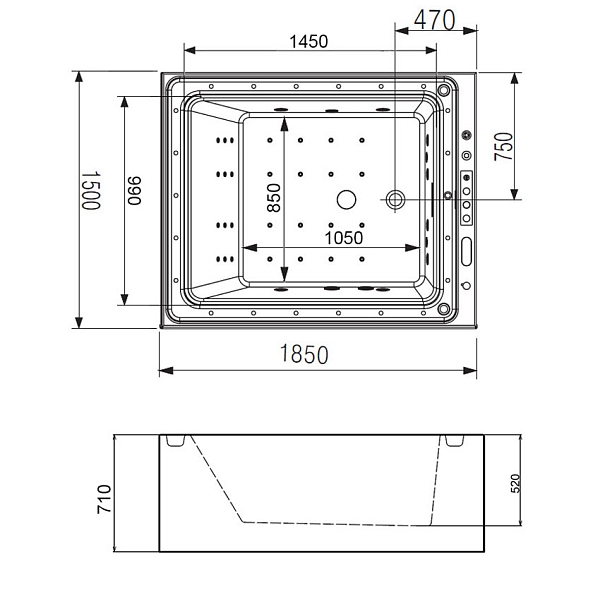 Ванна акриловая Gemy G9268 K изображение