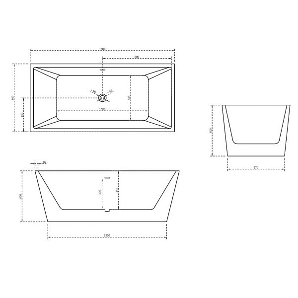 Ванна акриловая Abber AB9224 160 изображение