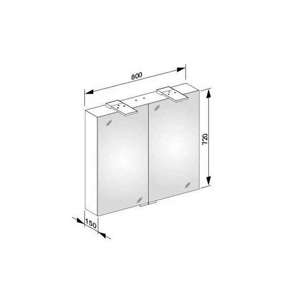 Зеркальный шкаф Keuco Royal 15 80x70 14403171301 изображение