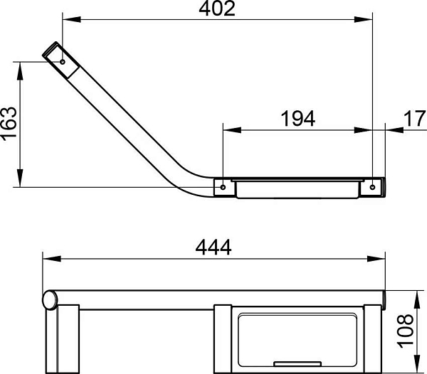 Поручень 135° Keuco Plan 14909011037 хром изображение