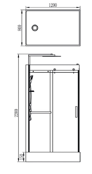 Душевая кабина Orans OLS-SR8629 ED REVERSIBLE изображение
