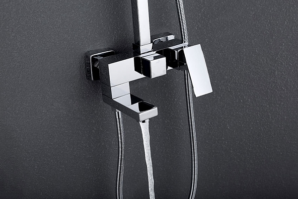 Душевая стойка Abber Daheim AF8216 с изливом, хром изображение