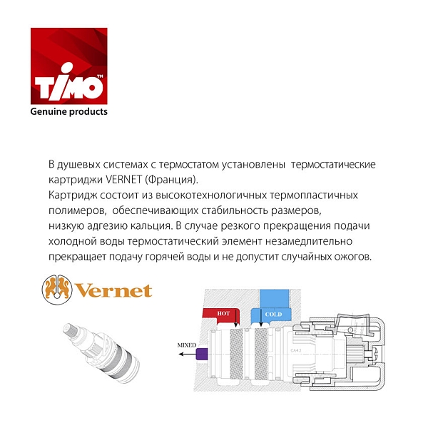 Душевая стойка с термостатом Timo Tetra-thermo SX-0169/17 золото матовое изображение