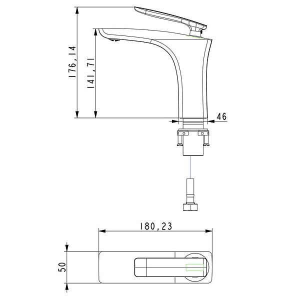 Смеситель для раковины Timo Helmi 4061/03F черный изображение