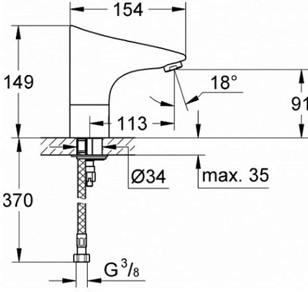 Смеситель для раковины Grohe Europlus E 36207001 изображение