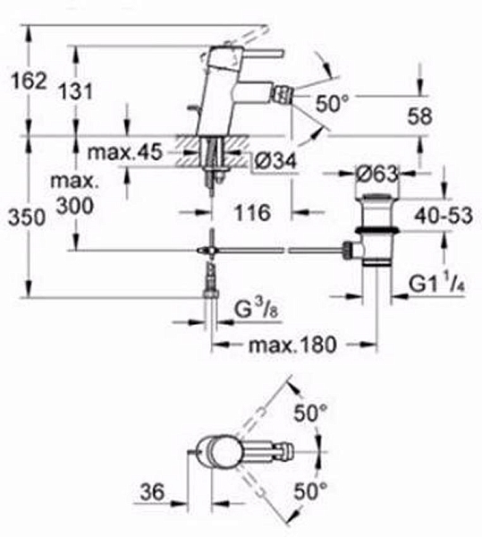 Смеситель для биде Grohe Concetto New 32208001 изображение