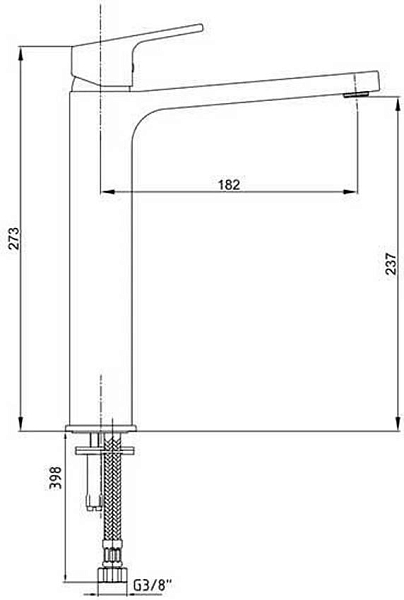 Смеситель для раковины E.C.A.Tiera 102188002EX изображение