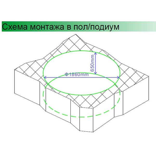 Ванна акриловая Gemy G9090 O изображение