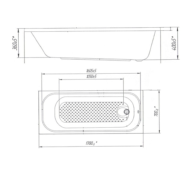 Ванна акриловая Poseidon Nika 170x70 изображение